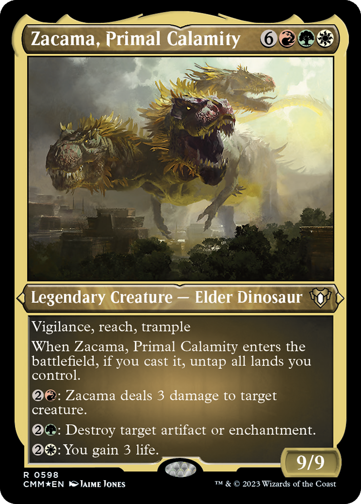 Zacama, Primal Calamity (Foil Etched) [Commander Masters] | Kessel Run Games Inc. 