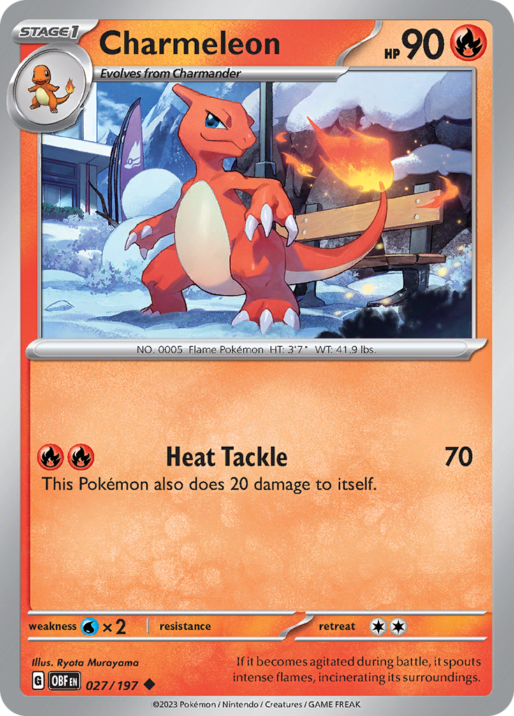 Charmeleon (027/197) [Scarlet & Violet: Obsidian Flames] | Kessel Run Games Inc. 