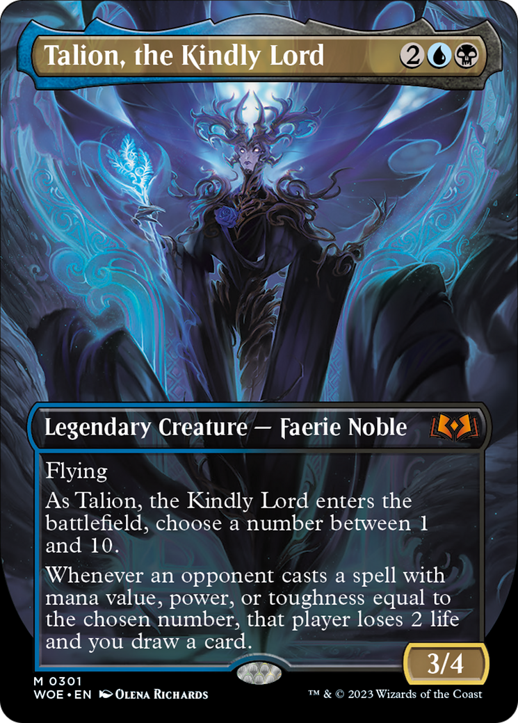 Talion, the Kindly Lord (Borderless Alternate Art) [Wilds of Eldraine] | Kessel Run Games Inc. 