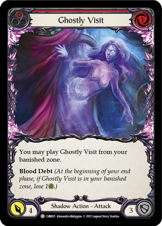 Ghostly Visit (Red) [CHN021] (Monarch Chane Blitz Deck) | Kessel Run Games Inc. 