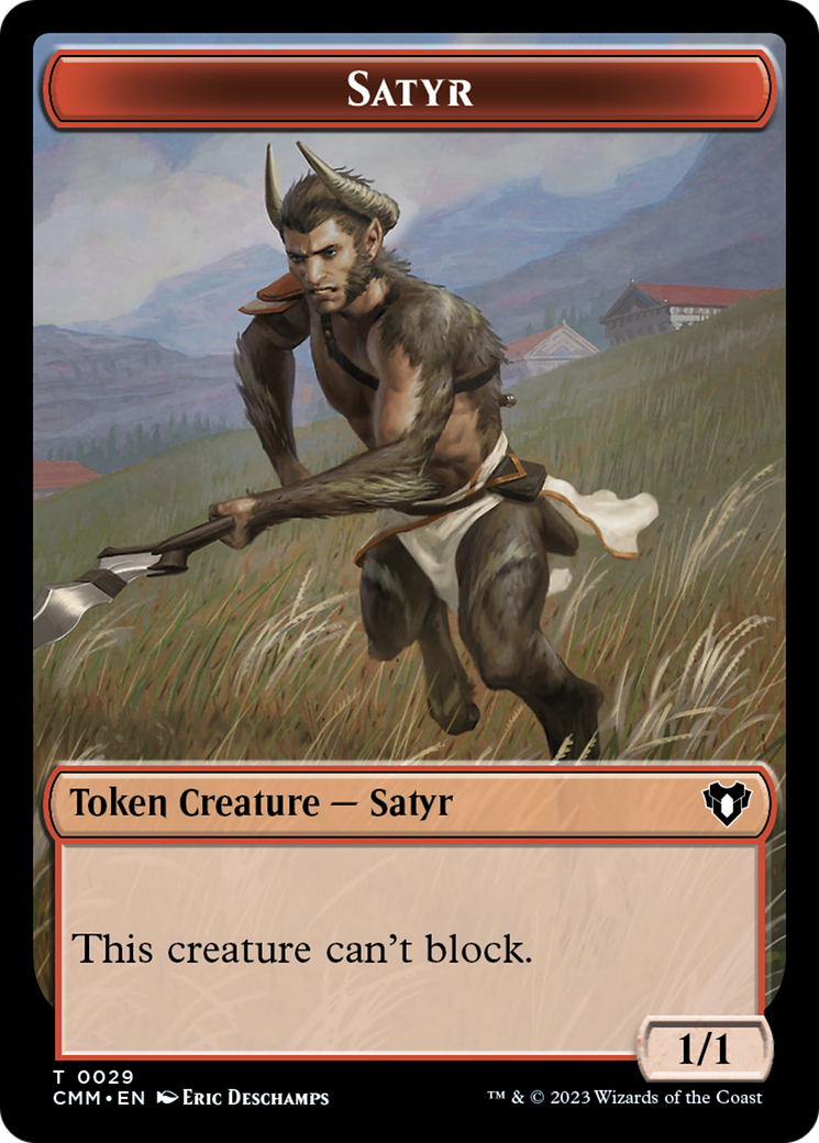 Satyr Token [Commander Masters Tokens] | Kessel Run Games Inc. 