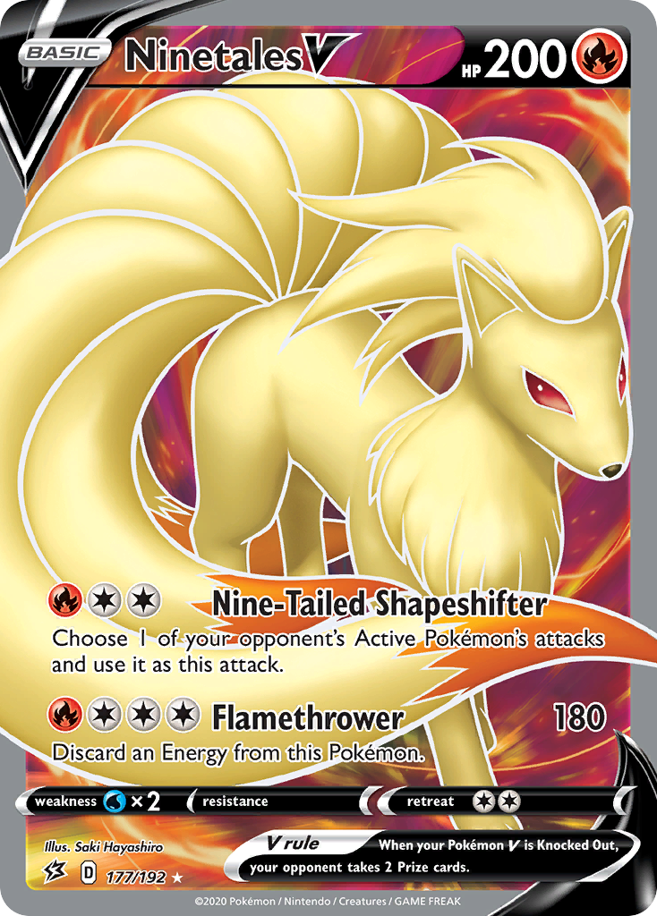 Ninetales V (177/192) [Sword & Shield: Rebel Clash] | Kessel Run Games Inc. 