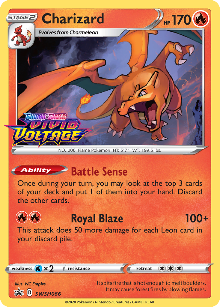 Charizard (SWSH066) (Prerelease Promo) [Sword & Shield: Black Star Promos] | Kessel Run Games Inc. 