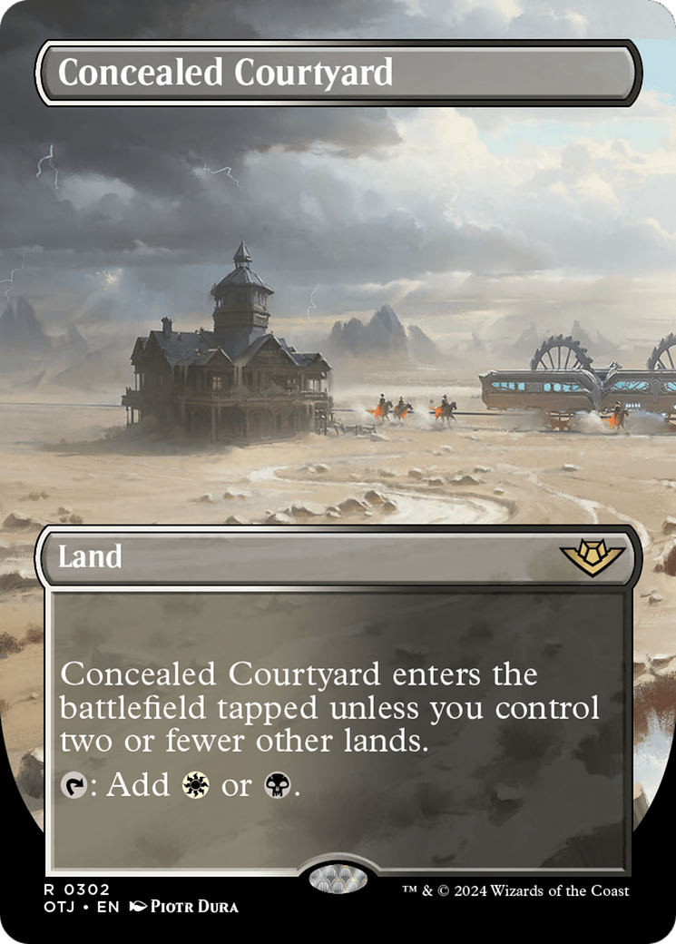 Concealed Courtyard (Borderless) [Outlaws of Thunder Junction] | Kessel Run Games Inc. 