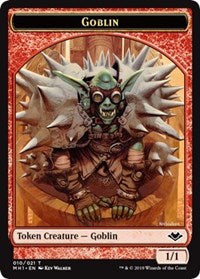 Goblin (010) // Serra the Benevolent Emblem (020) Double-Sided Token [Modern Horizons Tokens] | Kessel Run Games Inc. 