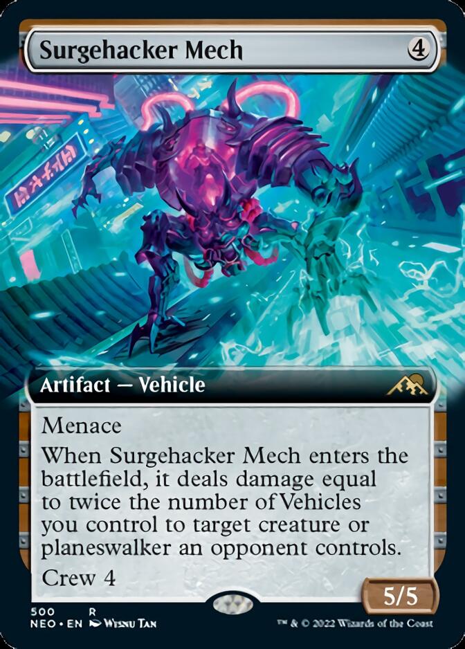 Surgehacker Mech (Extended Art) [Kamigawa: Neon Dynasty] | Kessel Run Games Inc. 