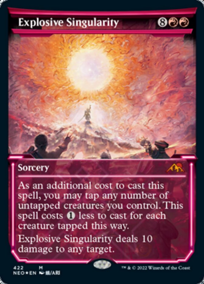 Explosive Singularity (Showcase) (Foil Etched) [Kamigawa: Neon Dynasty] | Kessel Run Games Inc. 