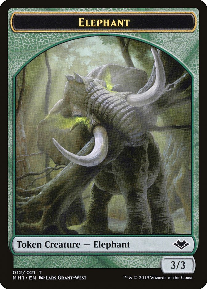 Shapeshifter (001) // Elephant (012) Double-Sided Token [Modern Horizons Tokens] | Kessel Run Games Inc. 