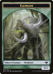 Elemental (008) // Elephant (012) Double-Sided Token [Modern Horizons Tokens] | Kessel Run Games Inc. 
