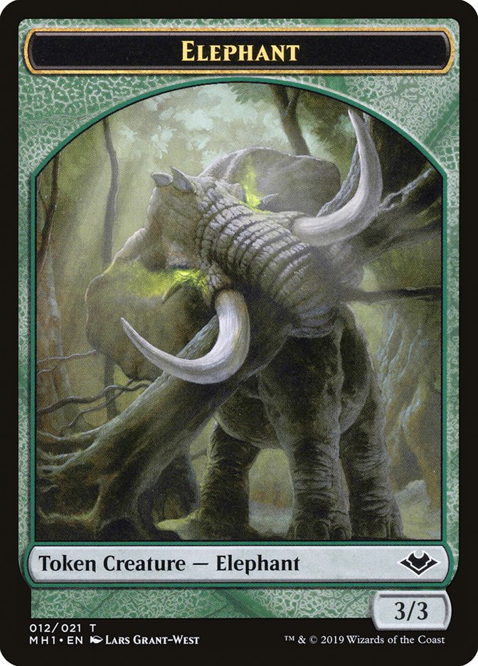 Goblin (010) // Elephant (012) Double-Sided Token [Modern Horizons Tokens] | Kessel Run Games Inc. 