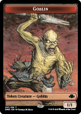 Goblin // Marit Lage Double-Sided Token [Dominaria Remastered Tokens] | Kessel Run Games Inc. 