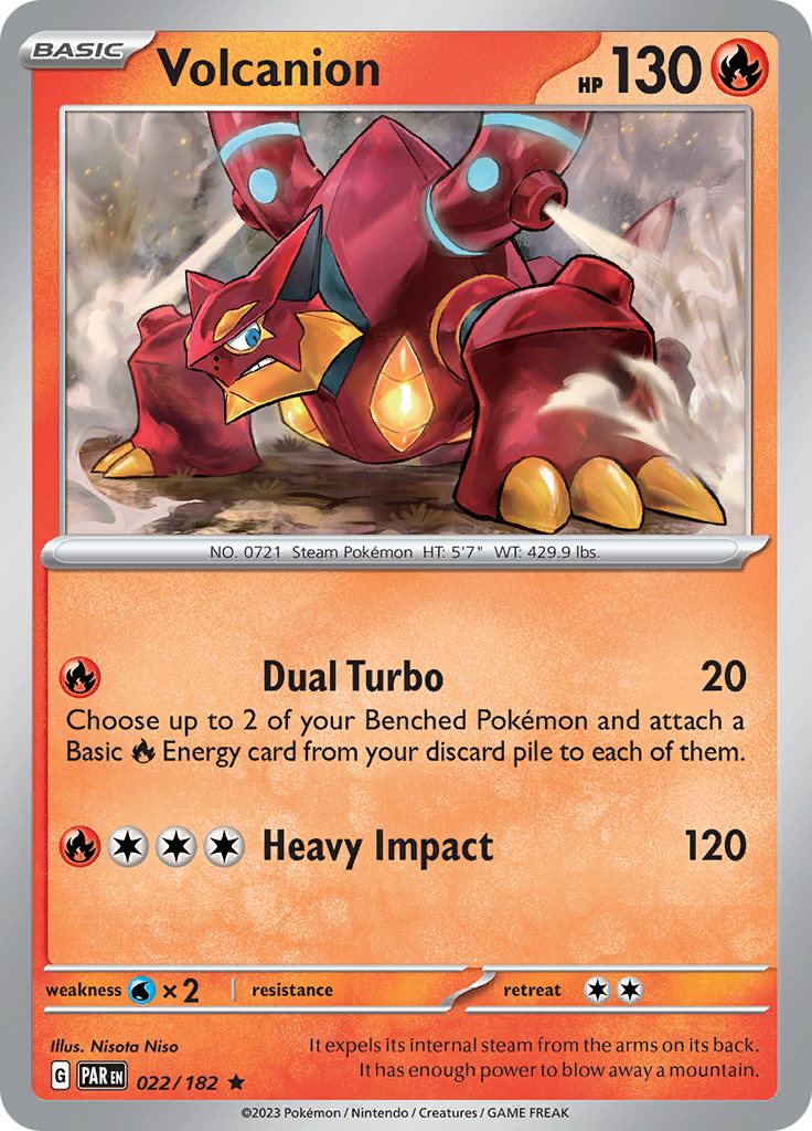 Volcanion (022/182) [Scarlet & Violet: Paradox Rift] | Kessel Run Games Inc. 