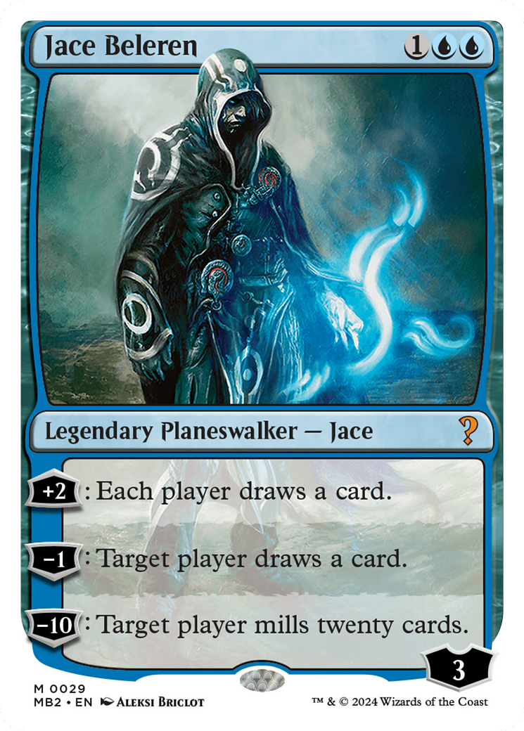 Jace Beleren (White Border) [Mystery Booster 2] | Kessel Run Games Inc. 