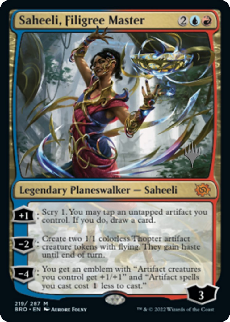 Saheeli, Filigree Master (Promo Pack) [The Brothers' War Promos] | Kessel Run Games Inc. 