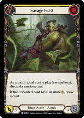 Savage Feast (Yellow) [U-WTR015] (Welcome to Rathe Unlimited)  Unlimited Rainbow Foil | Kessel Run Games Inc. 