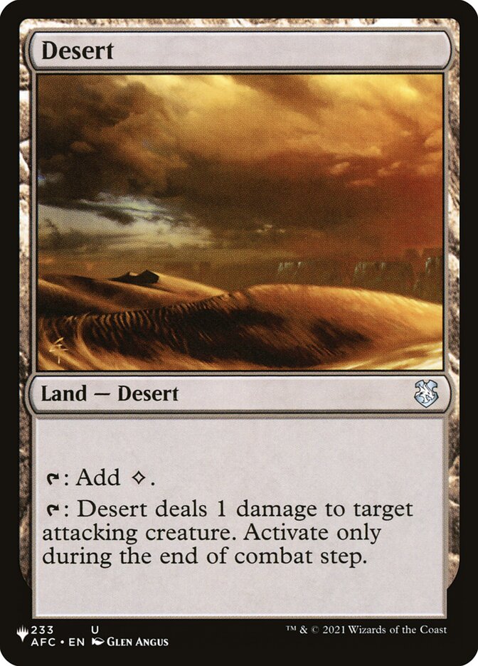 Desert [The List] | Kessel Run Games Inc. 