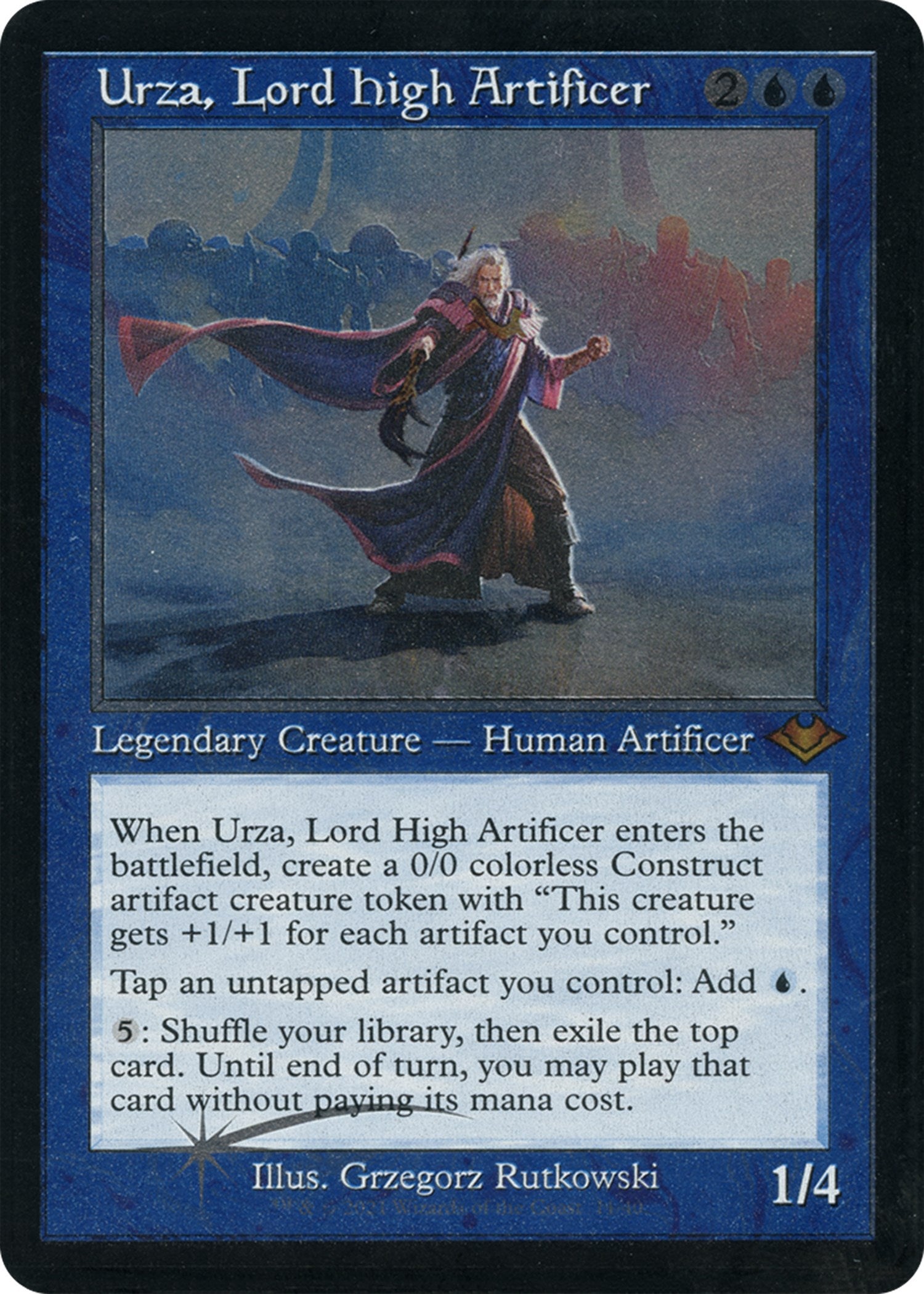 Urza, Lord High Artificer (Retro Foil Etched) [Modern Horizons] | Kessel Run Games Inc. 