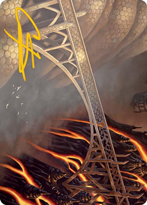 Rustvale Bridge Art Card (Gold-Stamped Signature) [Modern Horizons 2 Art Series] | Kessel Run Games Inc. 