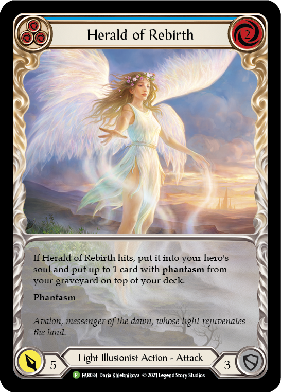 Herald of Rebirth (Blue) [FAB034] (Promo)  Rainbow Foil | Kessel Run Games Inc. 