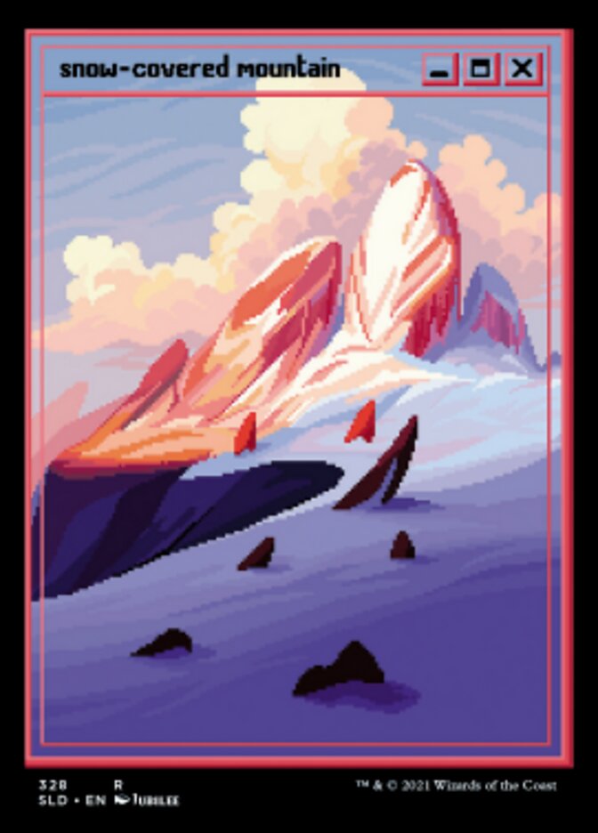 Snow-Covered Mountain (Foil Etched) [Secret Lair Drop Series] | Kessel Run Games Inc. 