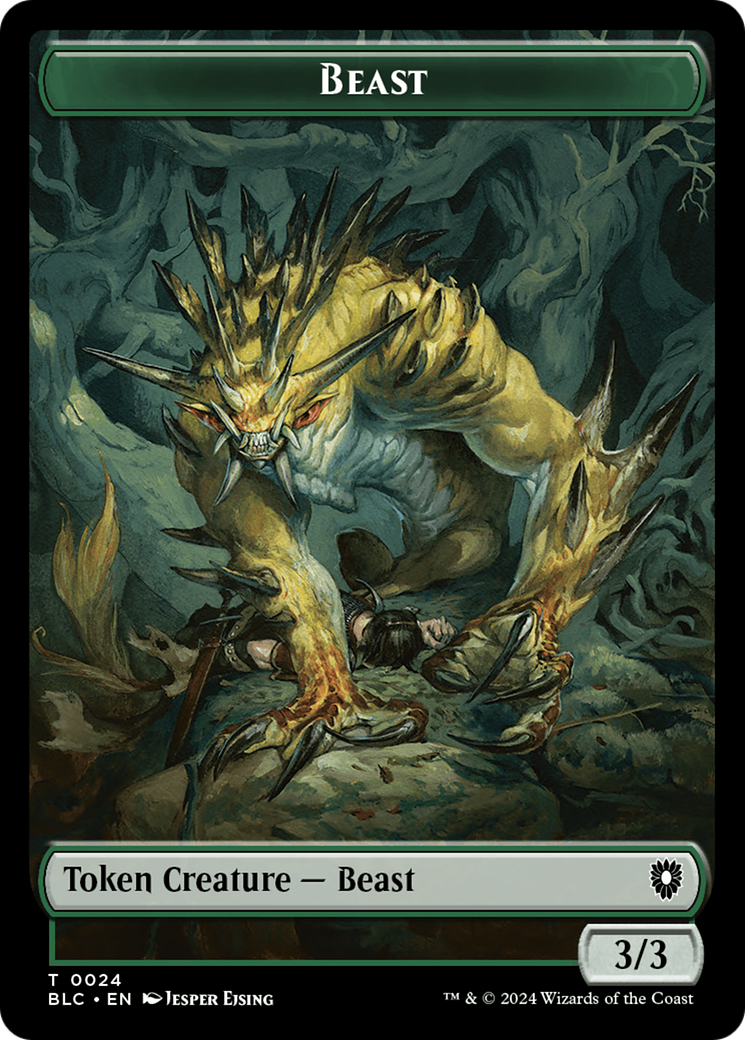 Beast (024) // Treasure Double-Sided Token [Bloomburrow Commander Tokens] | Kessel Run Games Inc. 