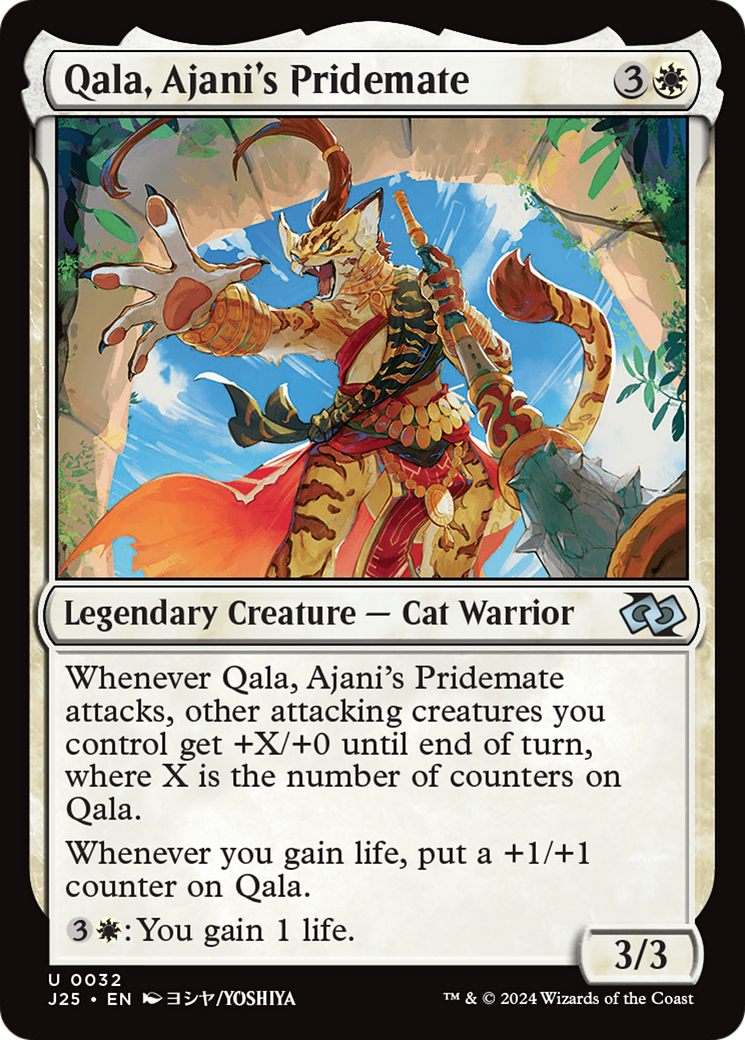 Qala, Ajani's Pridemate (Anime) [Foundations Jumpstart] | Kessel Run Games Inc. 