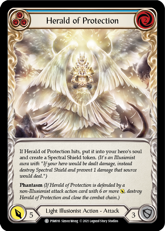 Herald of Protection (Blue) [PSM016] (Monarch Prism Blitz Deck) | Kessel Run Games Inc. 