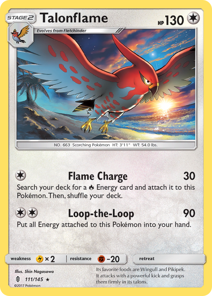 Talonflame (111/145) [Sun & Moon: Guardians Rising] | Kessel Run Games Inc. 