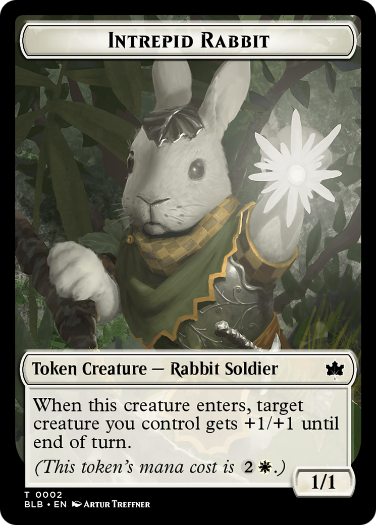 Intrepid Rabbit Token [Bloomburrow Tokens] | Kessel Run Games Inc. 