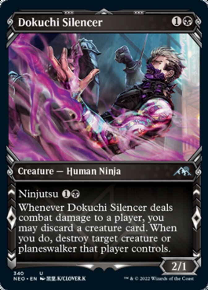 Dokuchi Silencer (Showcase Ninja) [Kamigawa: Neon Dynasty] | Kessel Run Games Inc. 