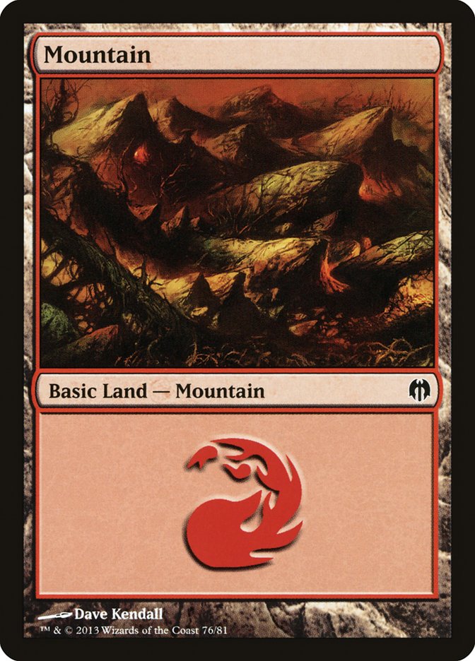 Mountain (76) [Duel Decks: Heroes vs. Monsters] | Kessel Run Games Inc. 