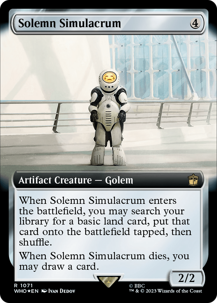 Solemn Simulacrum (Extended Art) (Surge Foil) [Doctor Who] | Kessel Run Games Inc. 