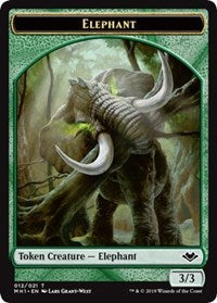 Elephant (012) // Spirit (016) Double-Sided Token [Modern Horizons Tokens] | Kessel Run Games Inc. 