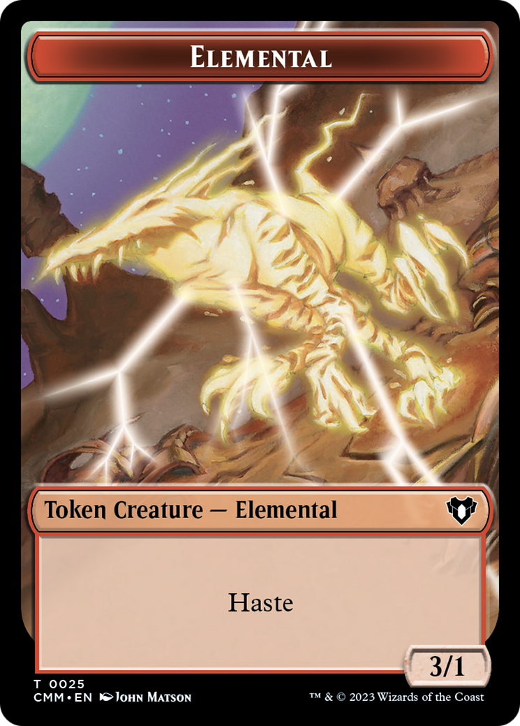 Thopter // Elemental (0025) Double-Sided Token [Commander Masters Tokens] | Kessel Run Games Inc. 