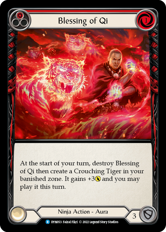 Blessing of Qi (Red) [DYN053] (Dynasty)  Rainbow Foil | Kessel Run Games Inc. 