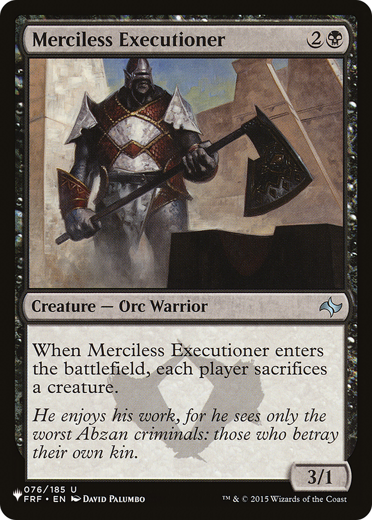 Merciless Executioner [The List Reprints] | Kessel Run Games Inc. 