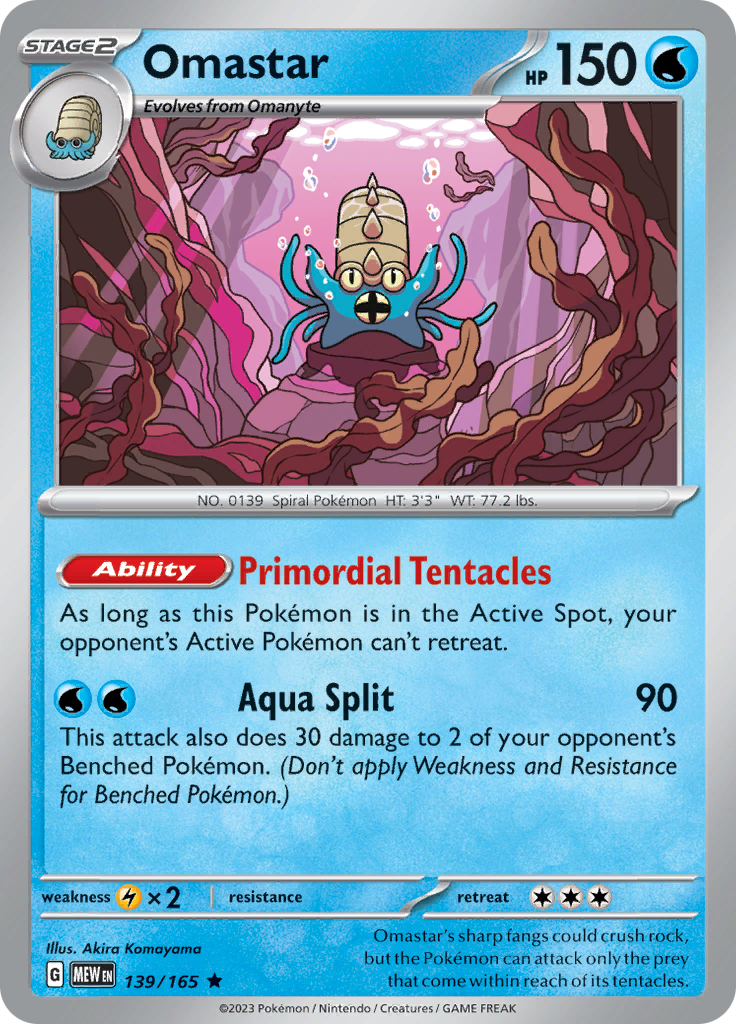 Omastar (139/165) [Scarlet & Violet 151] | Kessel Run Games Inc. 