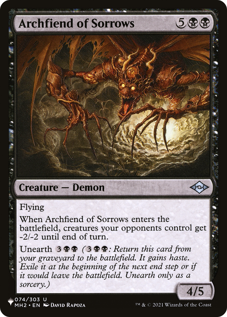 Archfiend of Sorrows [The List Reprints] | Kessel Run Games Inc. 