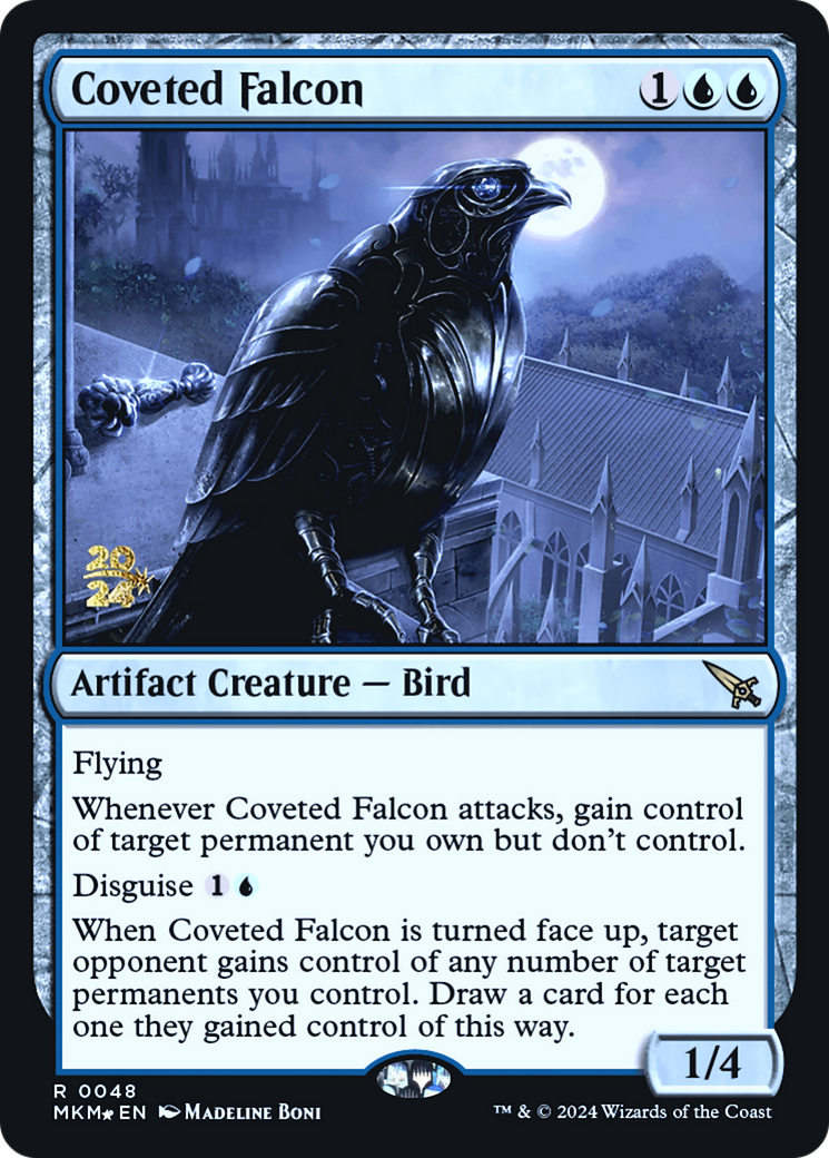 Coveted Falcon [Murders at Karlov Manor Prerelease Promos] | Kessel Run Games Inc. 