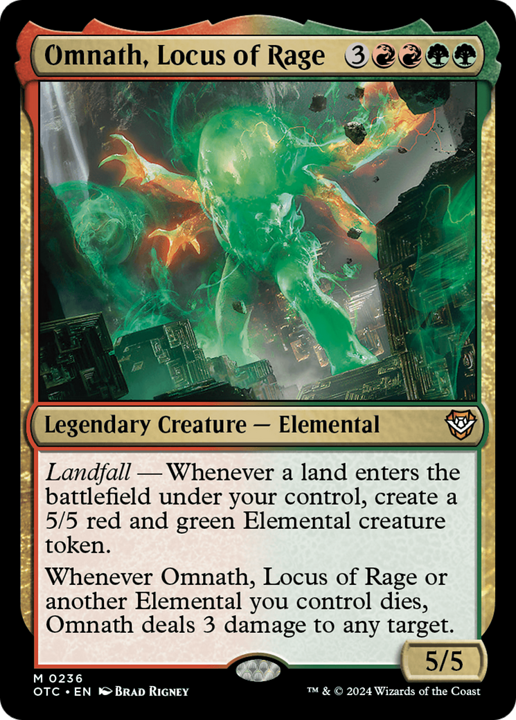 Omnath, Locus of Rage [Outlaws of Thunder Junction Commander] | Kessel Run Games Inc. 