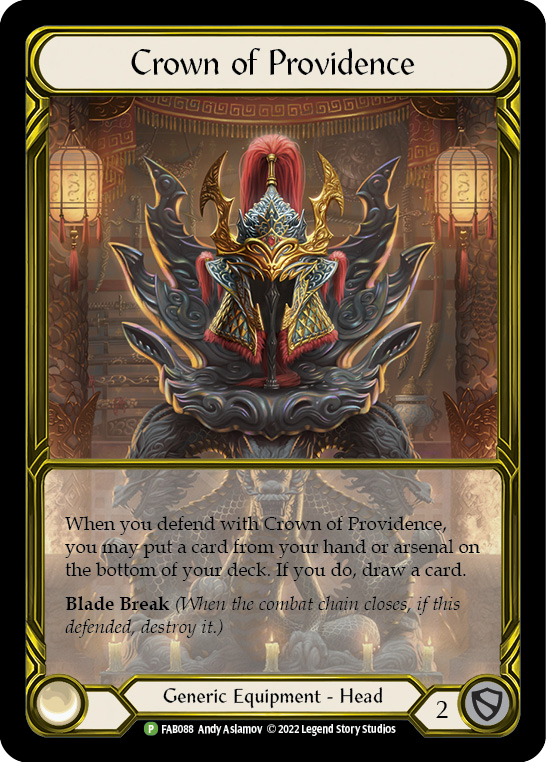 Crown of Providence (Golden) [FAB088] (Promo)  Cold Foil | Kessel Run Games Inc. 