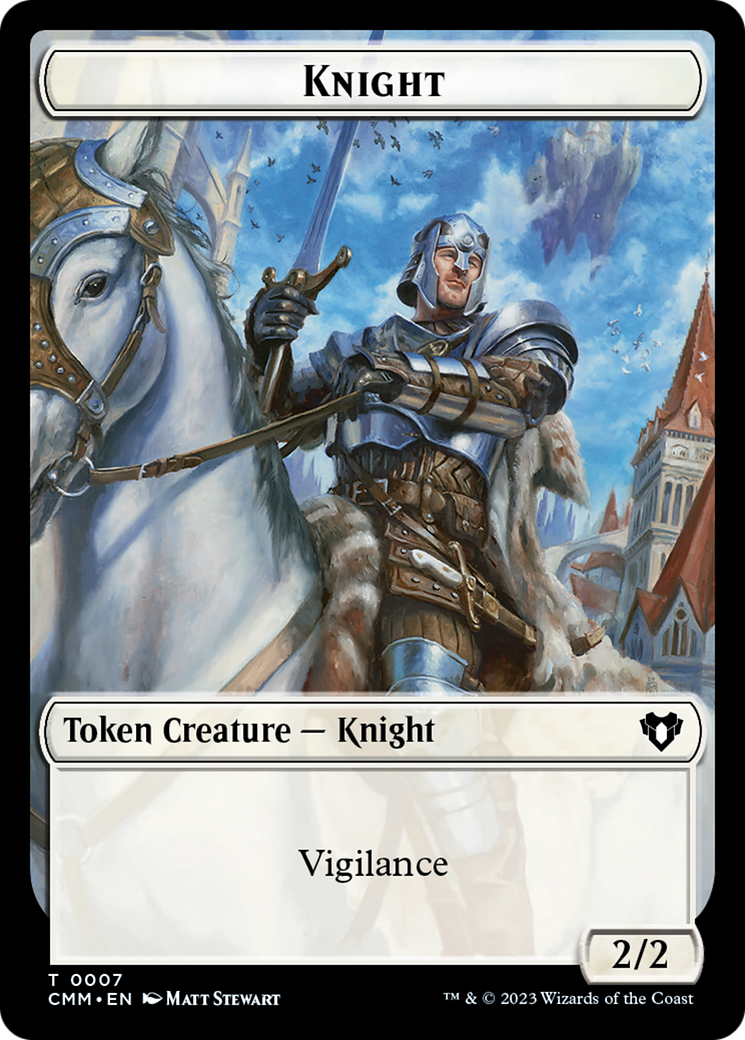 Human Soldier // Knight Double-Sided Token [Commander Masters Tokens] | Kessel Run Games Inc. 