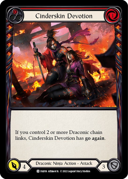 Cinderskin Devotion (Red) [FAI016] (Uprising Fai Blitz Deck) | Kessel Run Games Inc. 