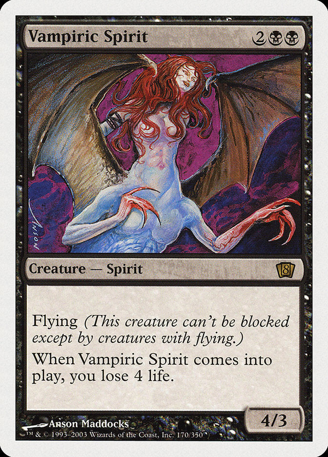 Vampiric Spirit (8th Edition) [Oversize Cards] | Kessel Run Games Inc. 