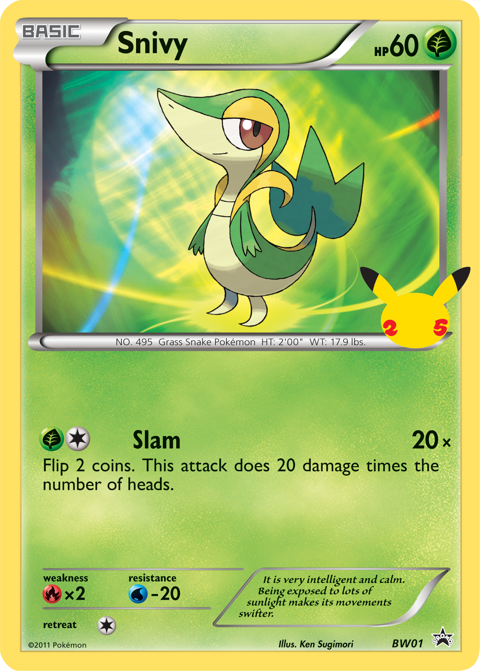 Snivy (BW01) (Jumbo Card) [First Partner Pack] | Kessel Run Games Inc. 