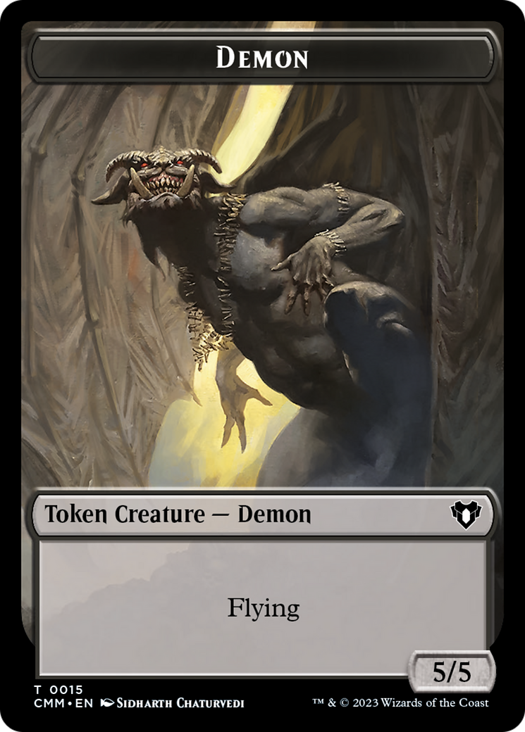 Demon Token [Commander Masters Tokens] | Kessel Run Games Inc. 