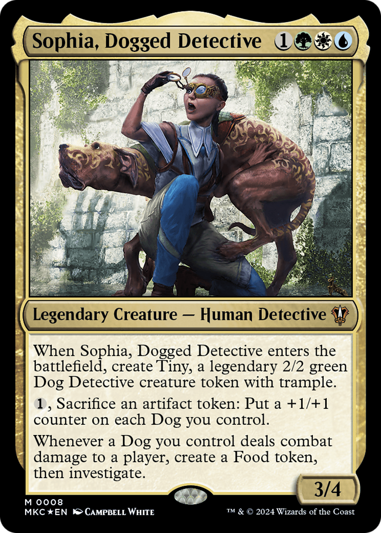 Sophia, Dogged Detective [Murders at Karlov Manor Commander] | Kessel Run Games Inc. 