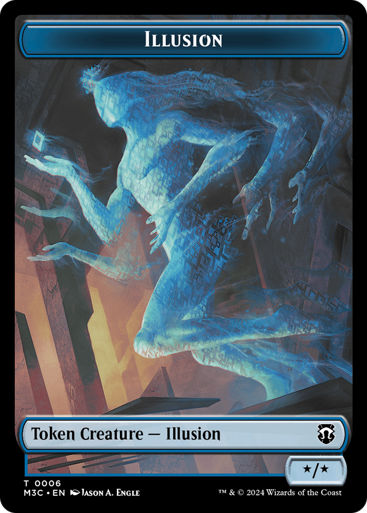 Illusion // Servo Double-Sided Token [Modern Horizons 3 Commander Tokens] | Kessel Run Games Inc. 