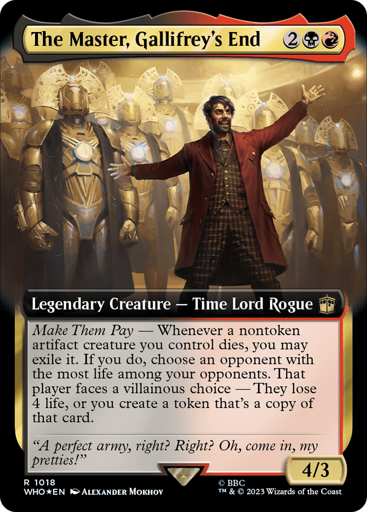 The Master, Gallifrey's End (Extended Art) (Surge Foil) [Doctor Who] | Kessel Run Games Inc. 