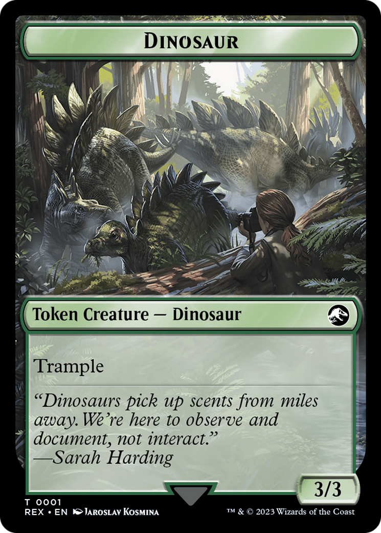 Fungus Dinosaur // Dinosaur (0001) Double-Sided Token [The Lost Caverns of Ixalan Tokens] | Kessel Run Games Inc. 